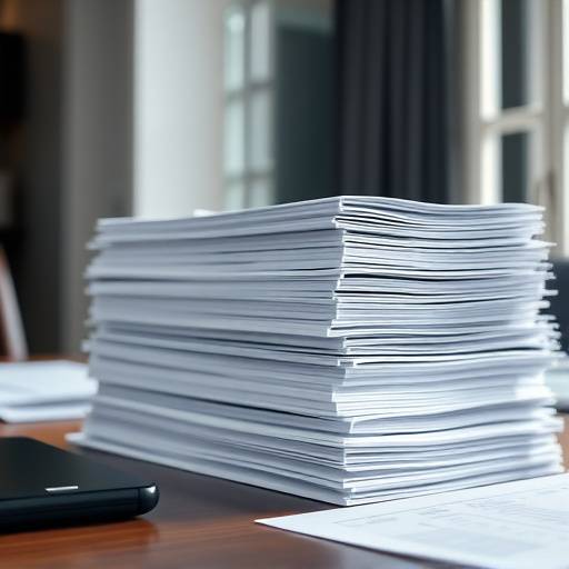 Legal documents stacked on a desk, symbolizing the terms and conditions.