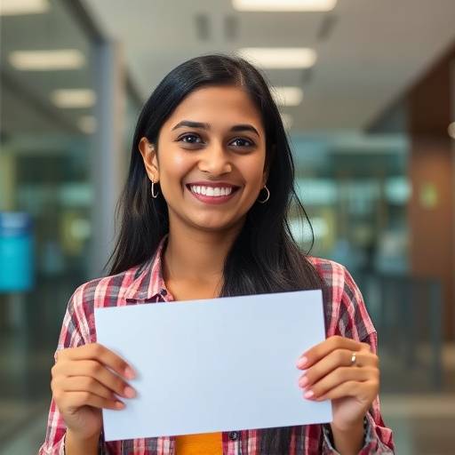 Priya Patel, beaming with pride after receiving her job offer letter from a major Australian bank.